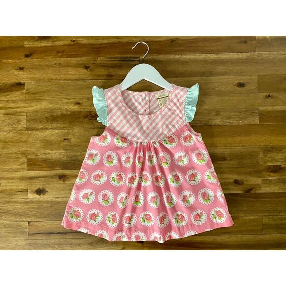 NEW Matilda Jane Hello Lovely! Al Fresco Sleeveless Top Pink Floral Green 8 - Picture 2 of 8